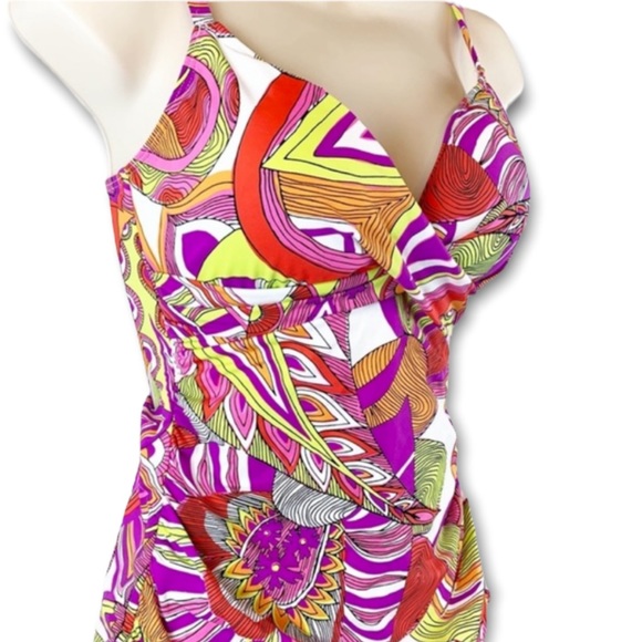 LAUREN Ralph Lauren Side Ruched Tankini Top - Picture 4 of 6